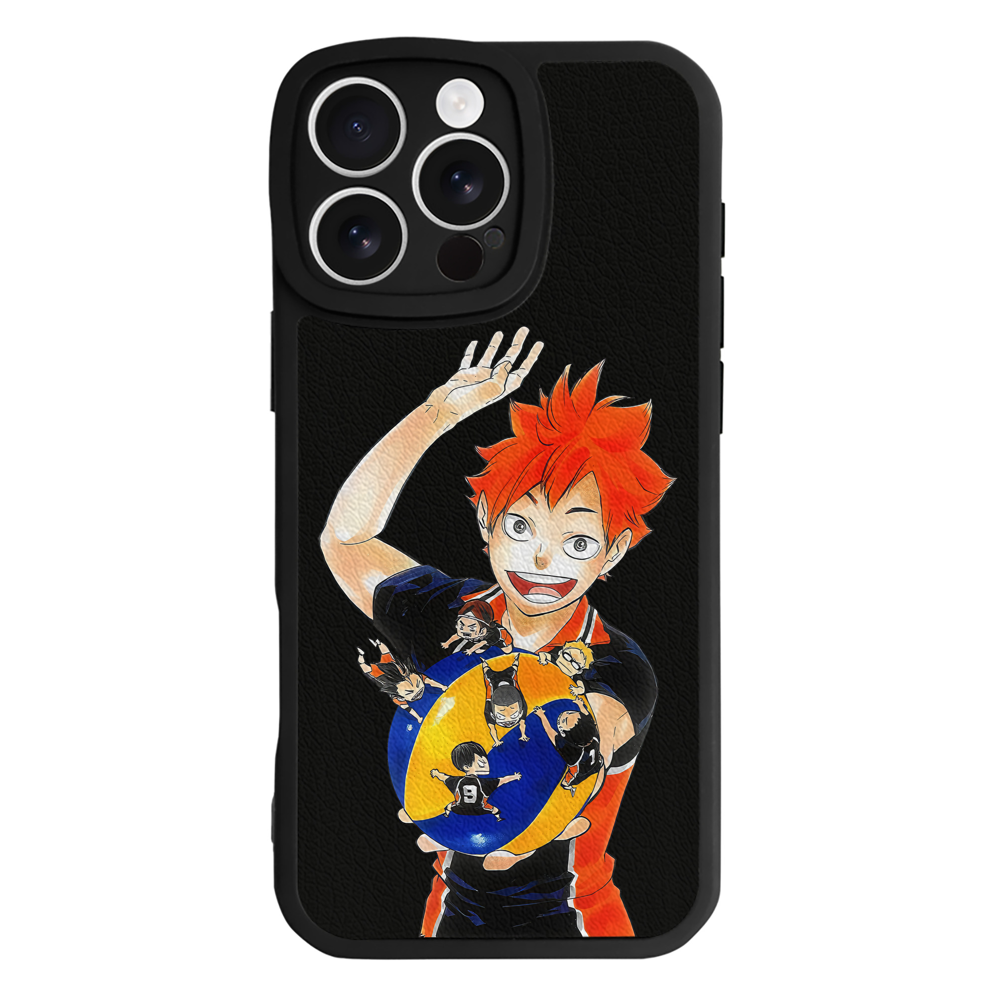 （画像用） ハイキュー!! Haikyu!! 【iPhone 16シリーズ対応】シリコンスマホケース（レザー調） 材質：シリコン
